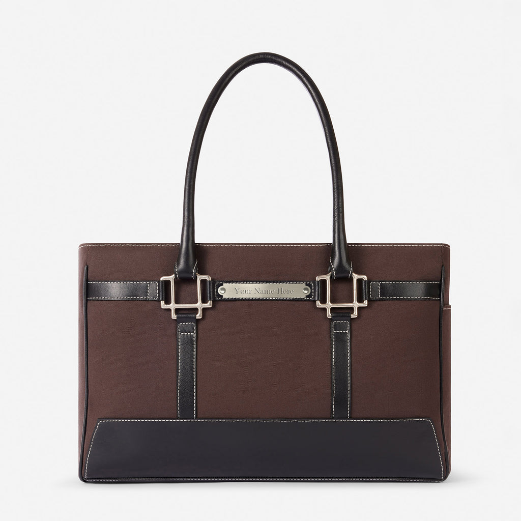 Oughton Derby Work Tote in Classic Canvas - Heritage Brown